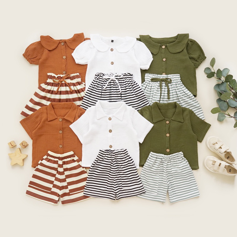 LITTLECAIM - KARYL SET | baju anak couple | baju anak perempuan