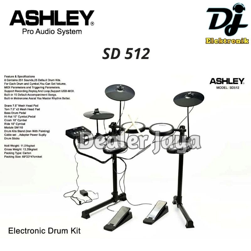 Drum Elektrik Ashley SD 512 / SD512