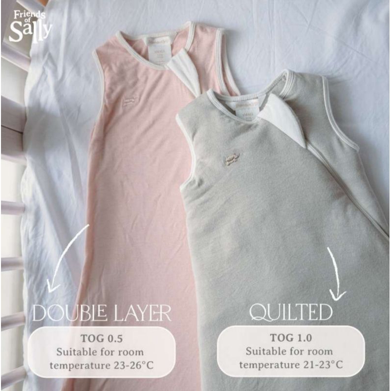 Friends Of Sally Double Layered &amp; Quilted Bamboo Sleepsack - Baju Tidur Bayi