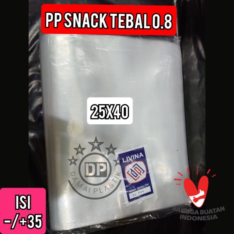 Kantong Plastik PP Snack Tebal 0.8 PP Kerupuk Keripik 0,8 Ukuran 22x40 20x30 17x30 17x35 25x40 18x25 18x30 20x35 15x30 15x25 25x35 18x25 12x20 12x25