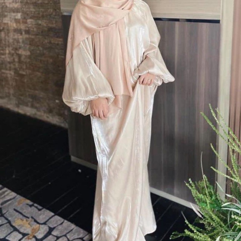 Aurora Abaya / Dress shimmer turki malay satin silk sutra premium