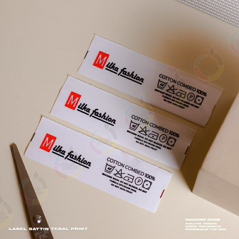 label baju,label satin, label pakaian, merek baju, merek pakaian,