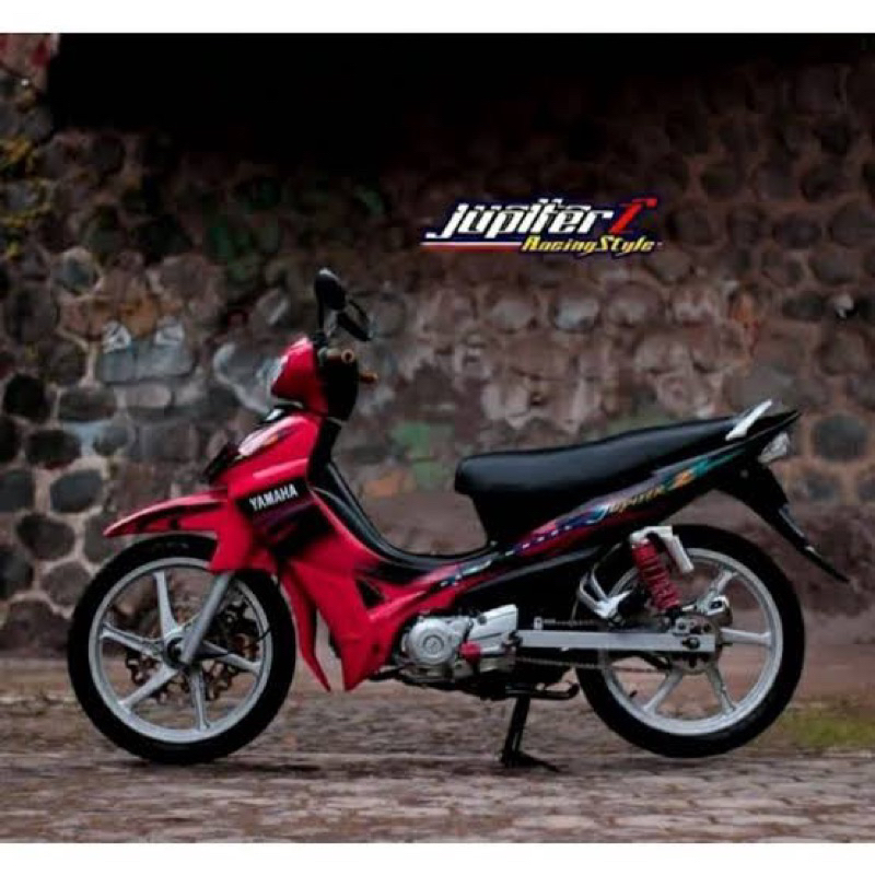 STIKER STRIPING MOTOR JUPITER Z CW 2005 MERAH HITAM