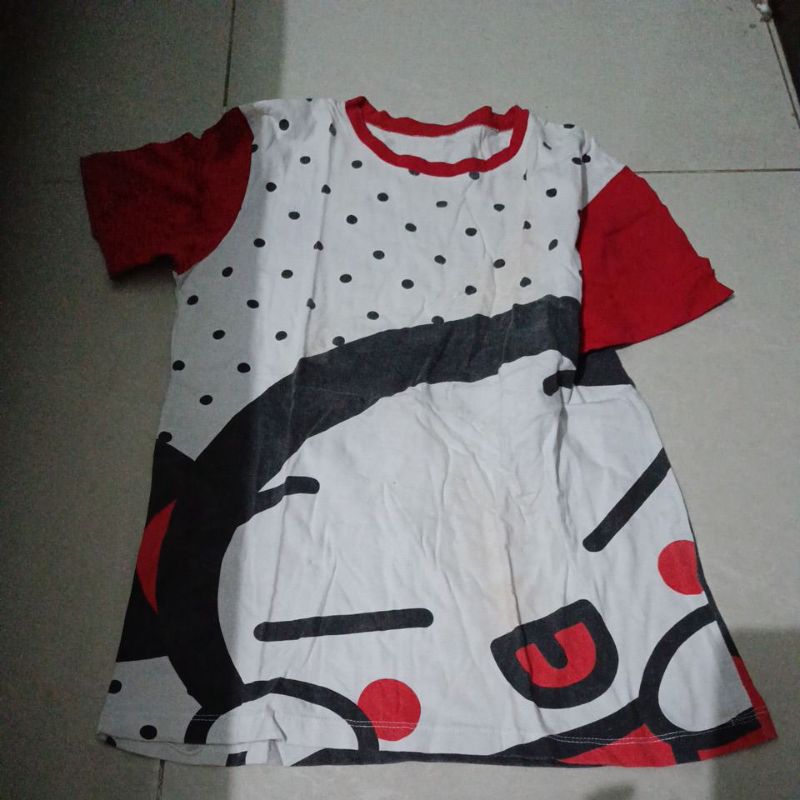 kt kaos puca preloved merah putih jumbo
