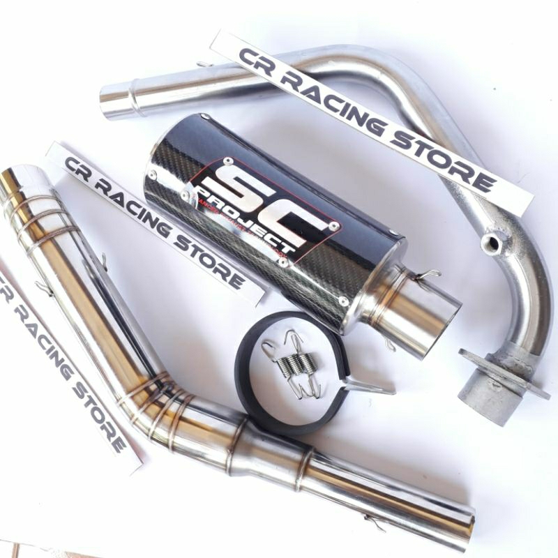 knalpot cbr 150 facelift silencer sc project carbon