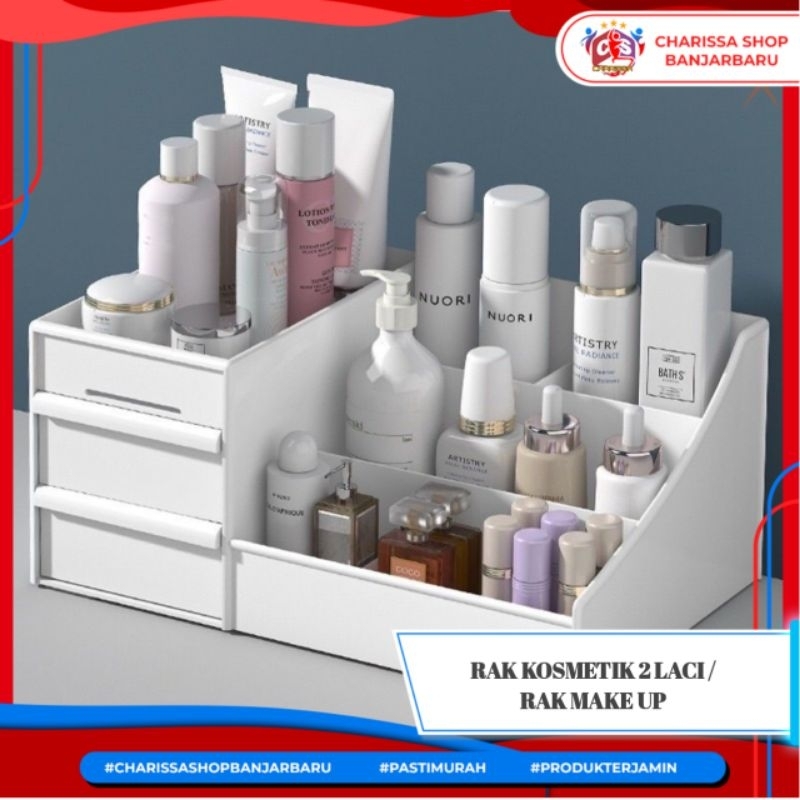 Rak Kosmetik Susun Laci/ Rak Kosmetik 2 Laci/ Rak Make up Susun