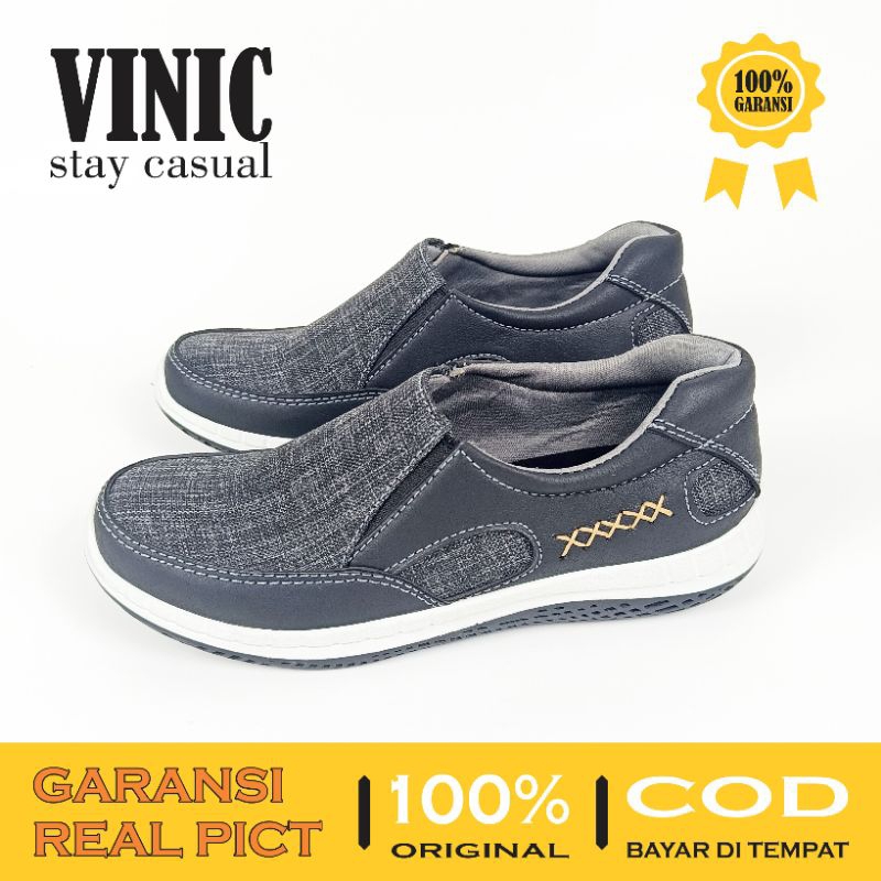 GARANSI 100% REAL PICT - SEPATU CASUAL SLIP ON PRIA ALAS KARET ELASTIS / SEPATU SANTAI PRIA BAHAN KULIT PREMIUM / SEPATU SLOP SANTAI PRIA / SEPATU KERJA SEMI FORMAL PRIA