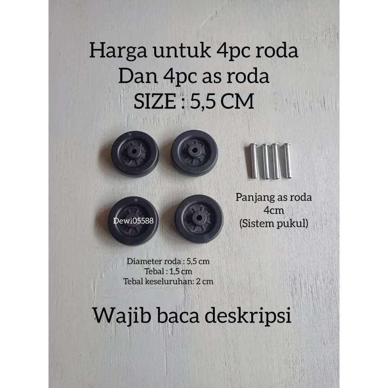 Roda Replacement, Roda koper, Roda keping, Roda koper kain. Roda putar 360