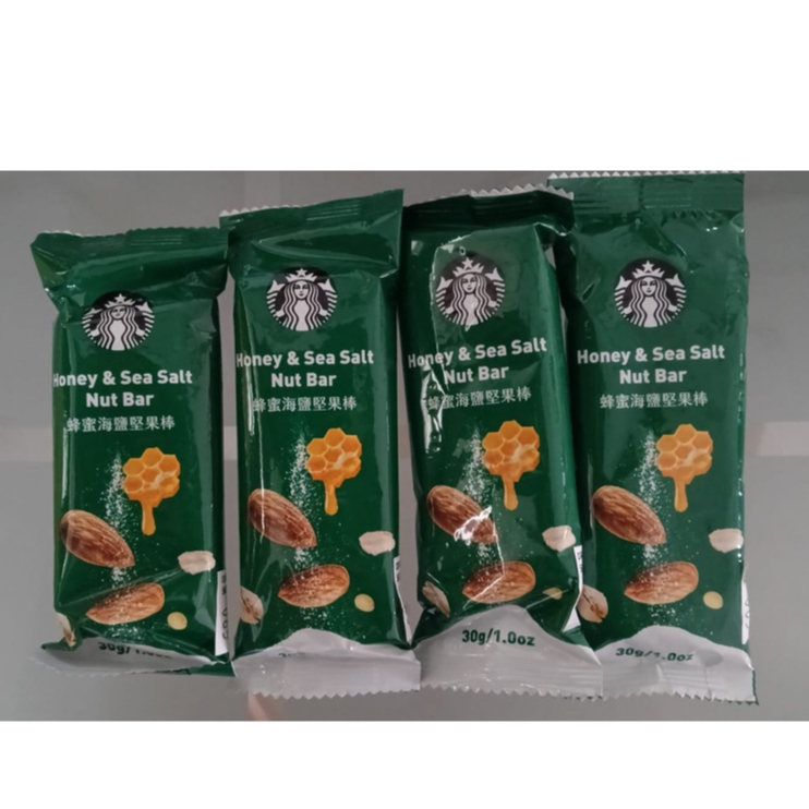 

starbucks honey and salt nut bar import kacang mente madu diet rendah lemak asin manis original