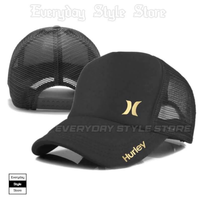 Topi Hurley Trucker Jaring Mini Logo Samping / Topi Hurley