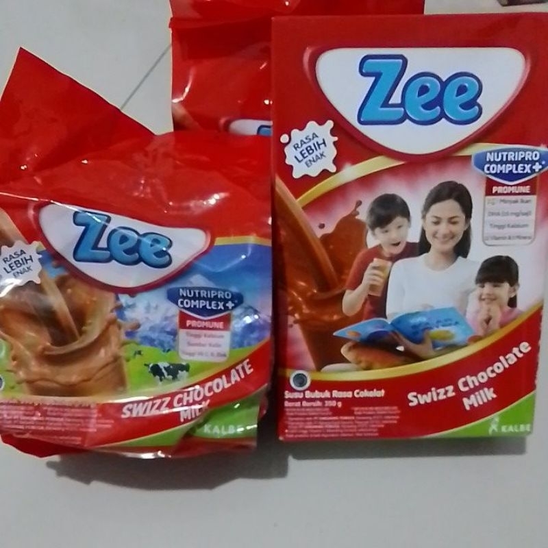 

susu Zee 10sachetX39g vanila dan coklat & box