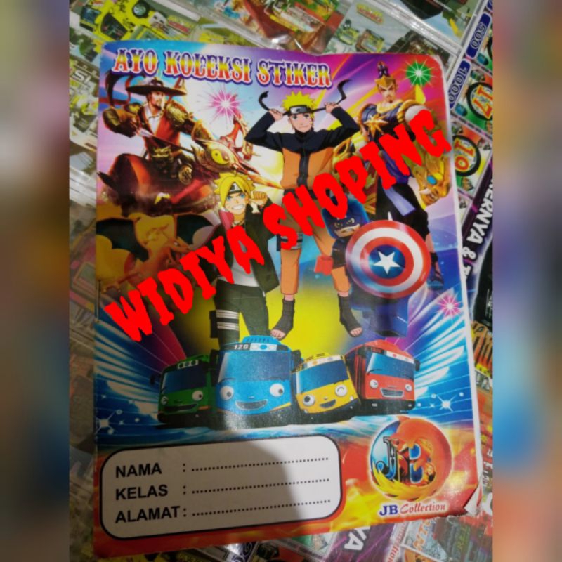 

mainan buku setiker tempel yg lagi viral 1 box isi 200 setiker versi NARUTO