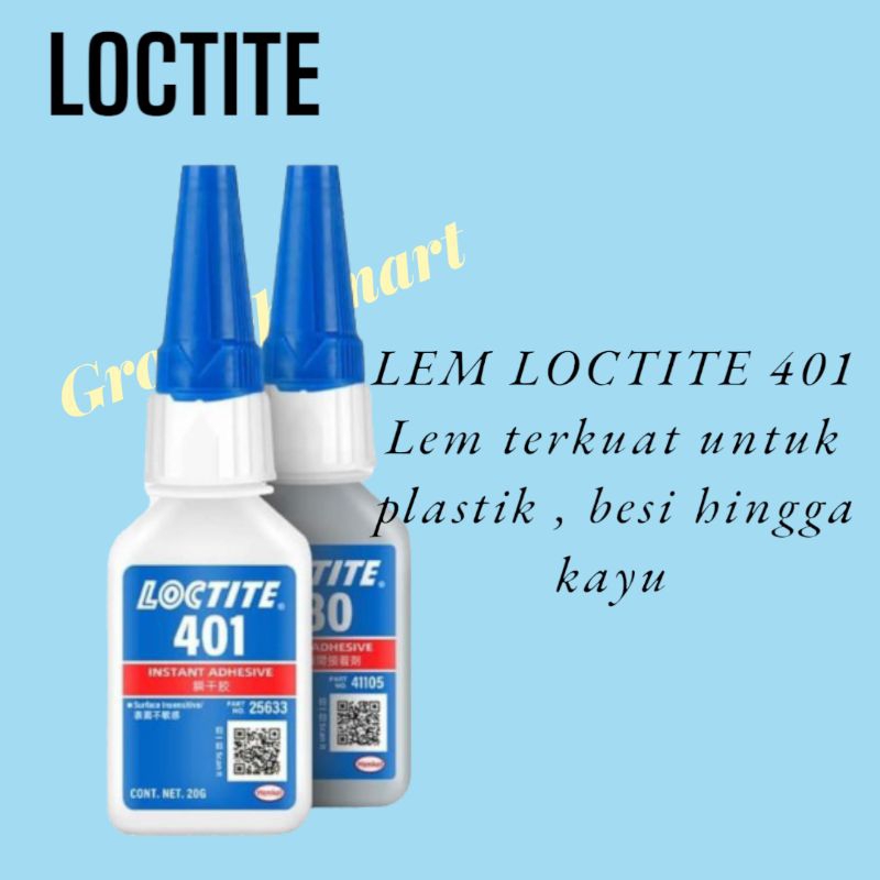 

Lem loctite 20gram lem terkuat untuk plastik elastis / besi / kayu