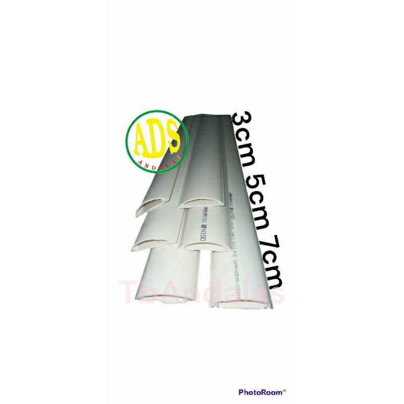 Kabel Duct Kabel Protector lantai Oval + Double tape 3cm 5cm 7cm 2.9M