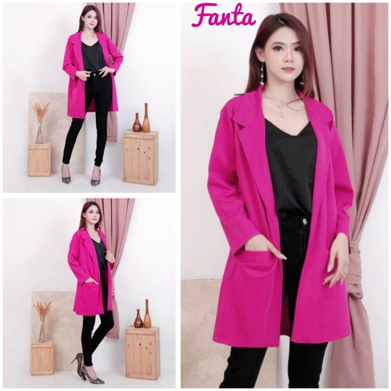 (LD 120, 130cm) LONG BLAZER BIGSIZE BLAZER KOREA BLAZER JUMBO ATASAN WANITA