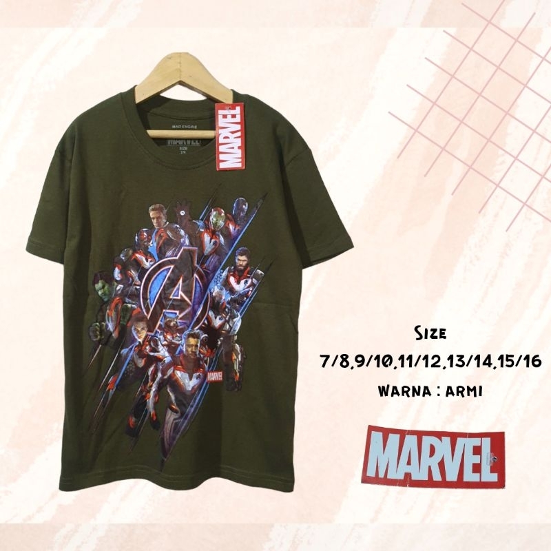 MARVEL KAOS ANAK | KAOS JUNIOR | RECOMENDASI KAOS ANAK | KAOS MARVEL MATAHARI
