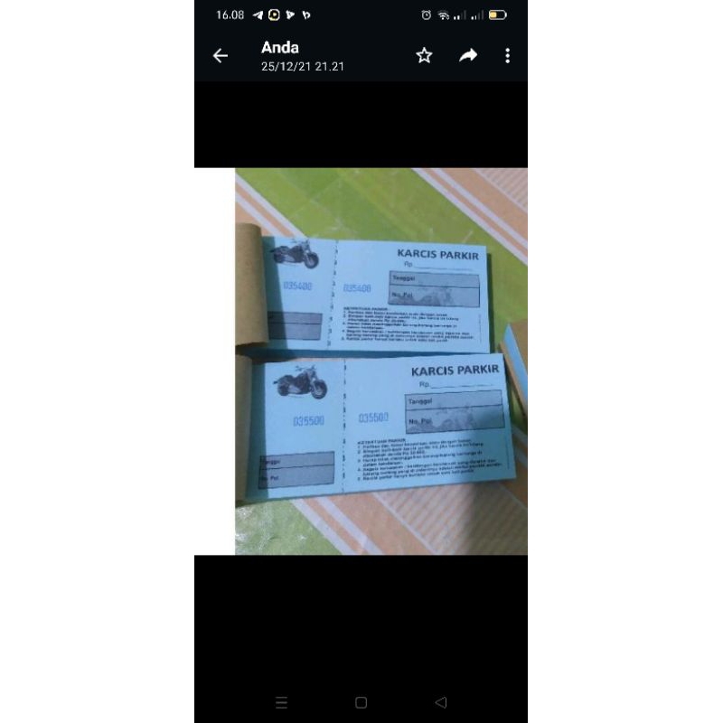 

Cetak kwitansi/karcis