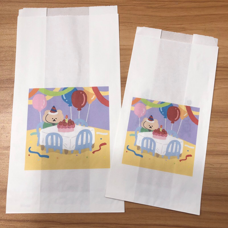 

Packaging amplop putih motih bear birthday