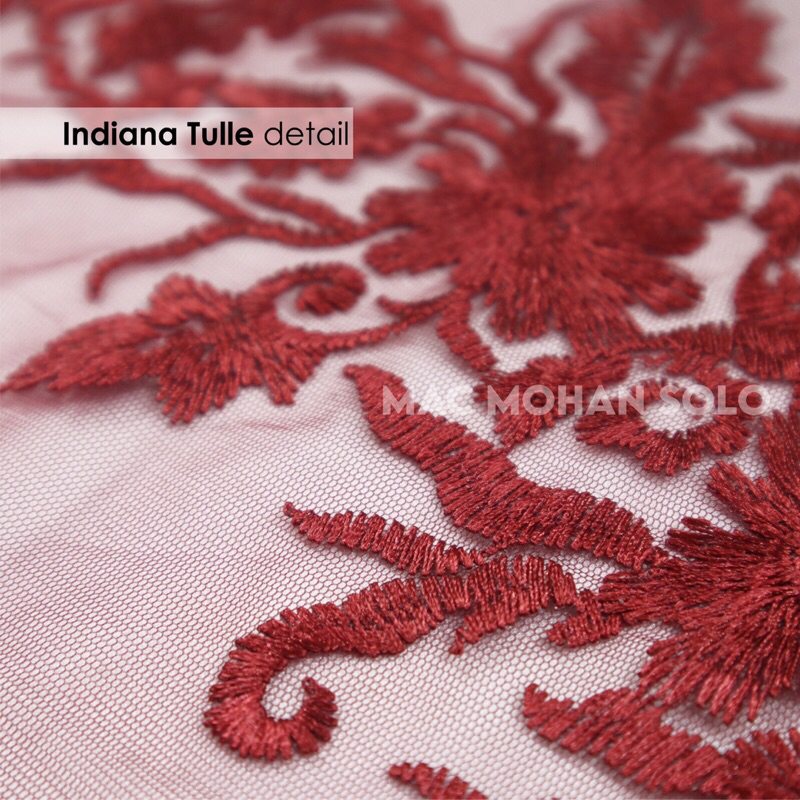 [NEWEST ARRIVAL] INDIANA TULLE BRODIR TILE BORDIR NEW DESIGN PREMIUM EXCLUSIVE PER 0.5M UNTUK GOWN DRESS KEBAYA OUTER BRIDESMAID AMONG TAMU BY MACMOHAN