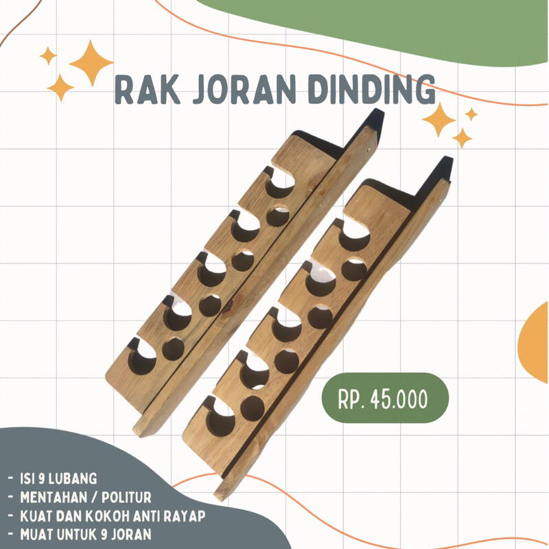 RAK JORAN DINDING /  RAK PANCING / RAK JORAN / RAK JORAN TEGEK