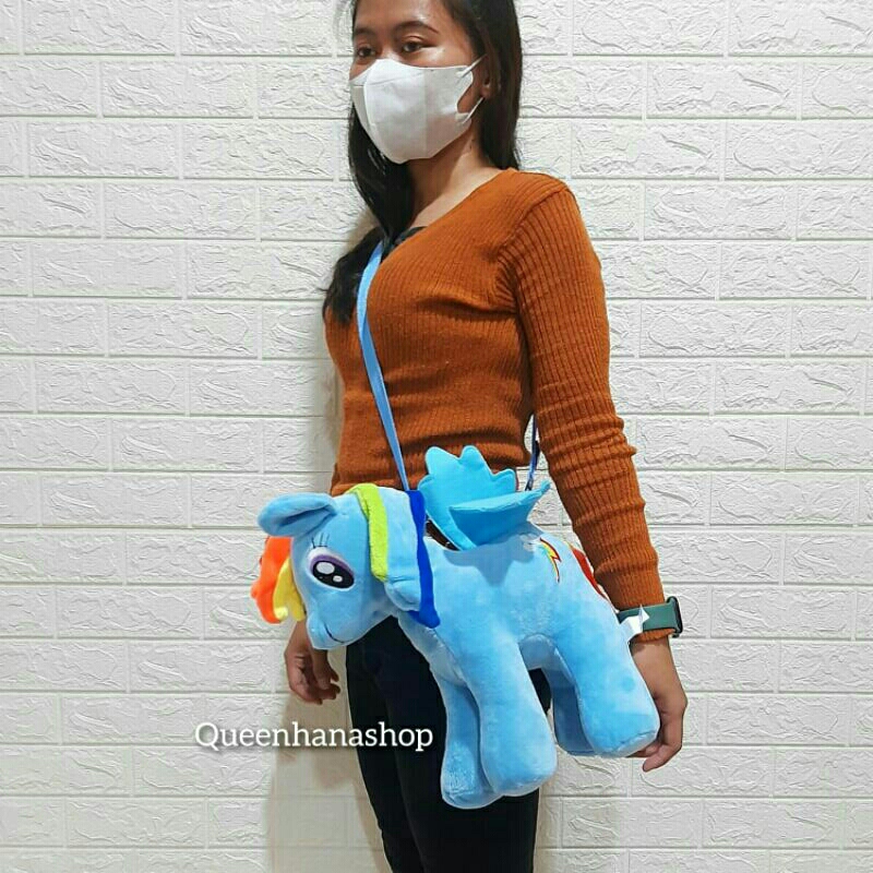 Tas Selempang Little Pony  Tas Little Pony Full Body  Sling Bag Pony Tas Boneka Karakter