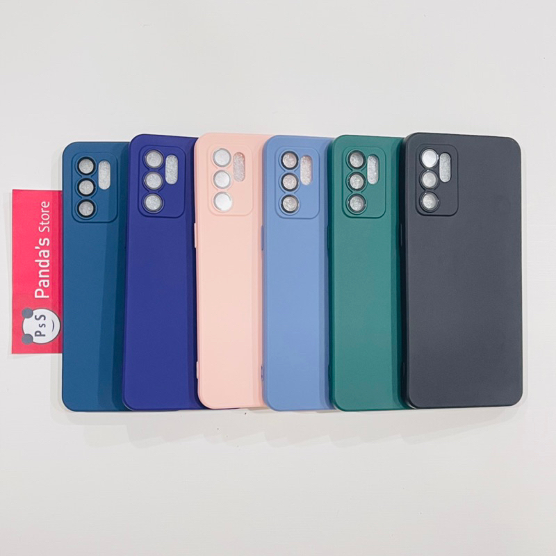 Case Oppo Reno 6 4G Lenspro Makaron Full Color Softcase Pro Lensa