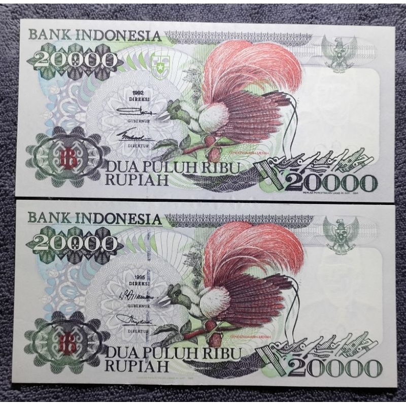 20ribu Cendrawasih 1992/1995 Original Mulus