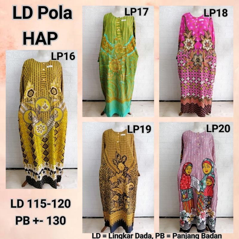 Daster Longdress LD Pola HAP Rijek Sablon LD 115 Adem (Harap Dibaca Sebelum Membeli)