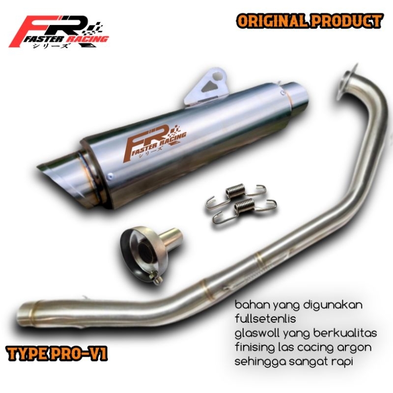 Knalpot Fullset CBR 150R R15 Mt15 CB 150 Satria Fu Vixion MX king GSX Ori FASTER