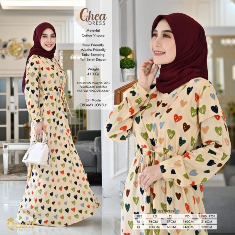 Gamis ghea dress maxy  syari ori quail