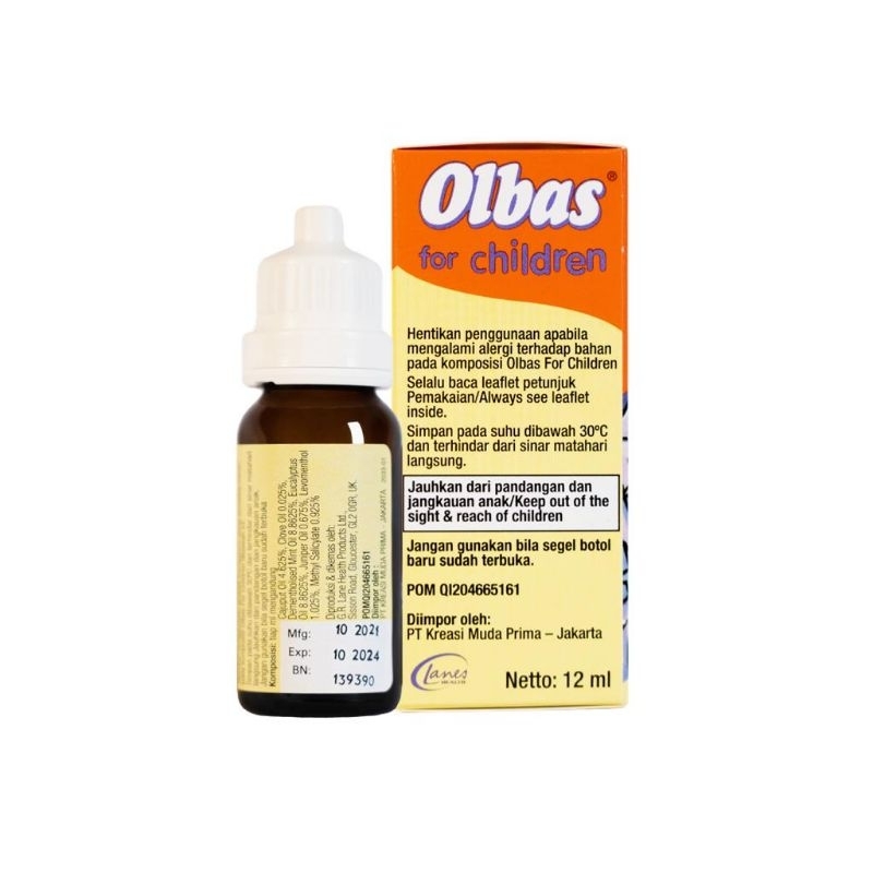 Olbas For Children 12 ml - Minyak Esensial Anak Untuk Melegakan Hidung Tersumbat