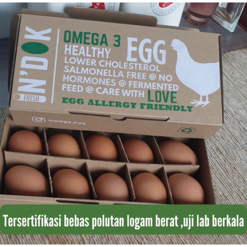 

N’DOK Telur Omega 3 per pack isi 10 butir