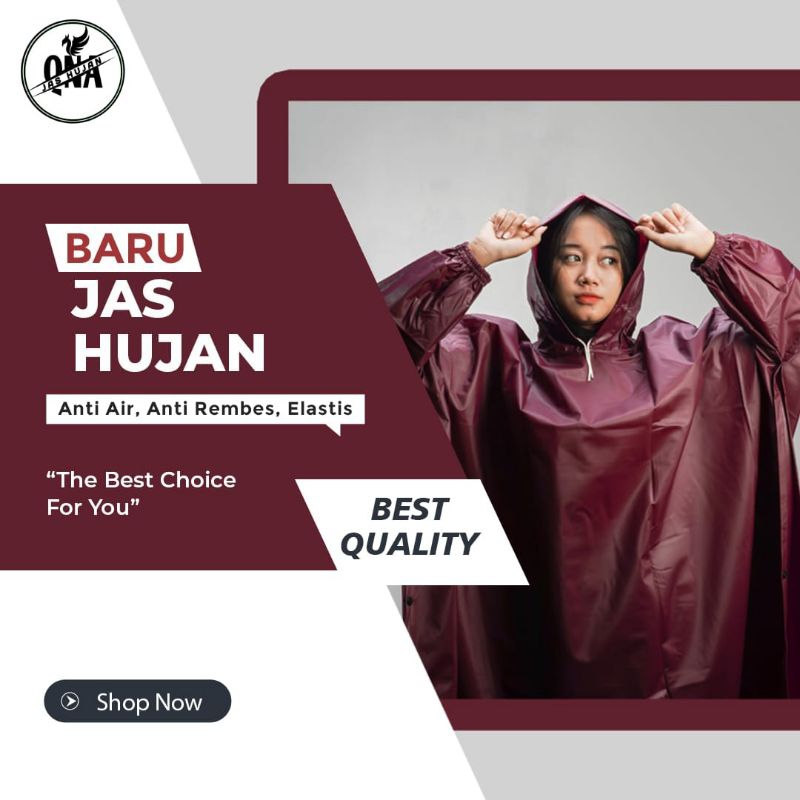 JAS HUJAN PONCO LENGAN Terbaik Kelelawar By QNA Product Premium