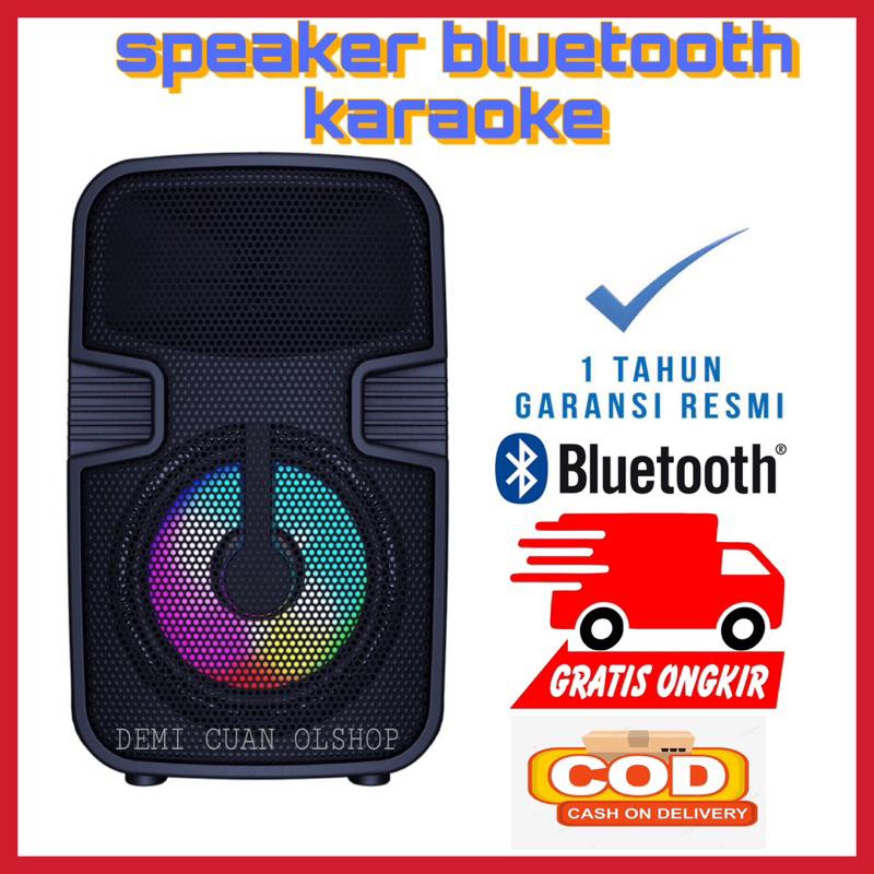 COD - Speaker Salon Bluetoot karaoke Full Bass Suara Jerni / Spiker aktif Polytron Gmc Jbl Bluetooth Extra Bass