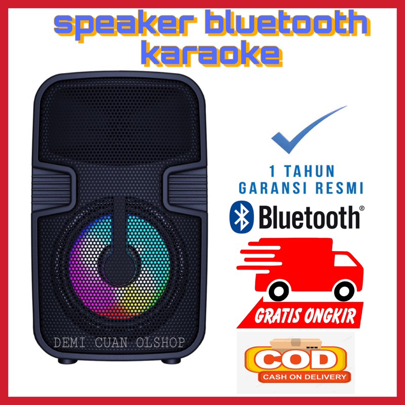 COD - Speaker Salon Bluetoot karaoke Full Bass Suara Jerni / Spiker aktif Polytron Gmc Jbl Bluetooth