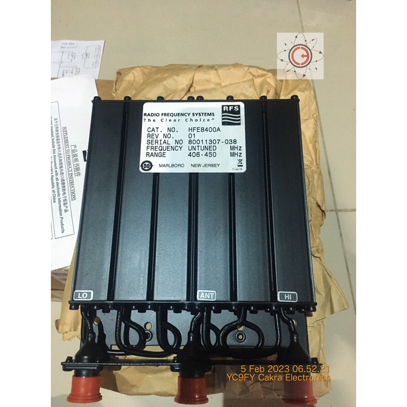 DUPLEXER UHF 400MHz  406-450MHz RFS