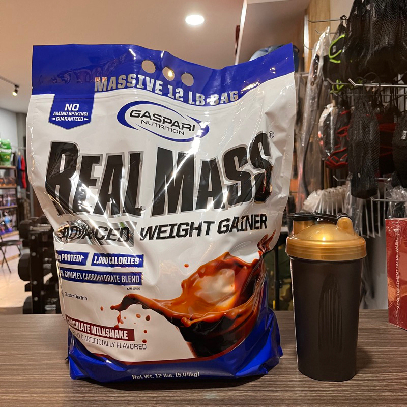 GASPARI REAL MASS REALMASS GAINER 12 LBS LB 12LB BPOM SUPLEMEN PENGGEMUK BADAN HALAL