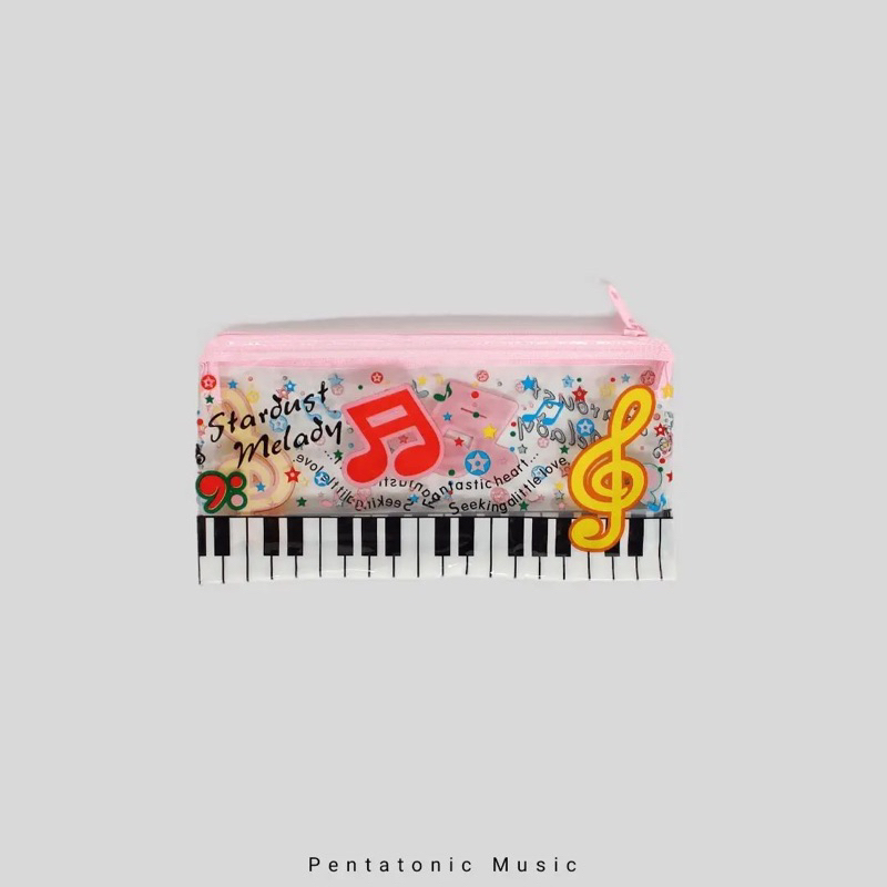 

Tempat Pensil Alat Tulis Musik Piano Musical Transparent Pencil Case