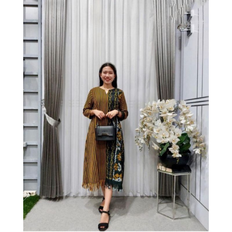 TUNIK TENUN-TUNIK TENUN ETNIK-TUNIK MODERN-BAJU TENUN WANITA-BAJU PESTA