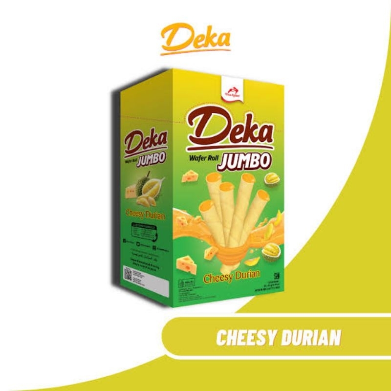 

Deka Wafer Roll Jumbo Cheesy Durian 1 box=20psc