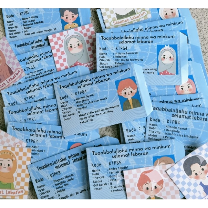 

Angpao Lebaran Unik 2025 Bentuk KTP ukuran 7 x 10,8 cm