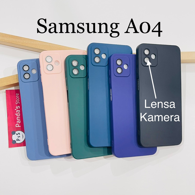 Case Samsung A04 Lenspro Makaron Full Color Softcase Pro Lensa