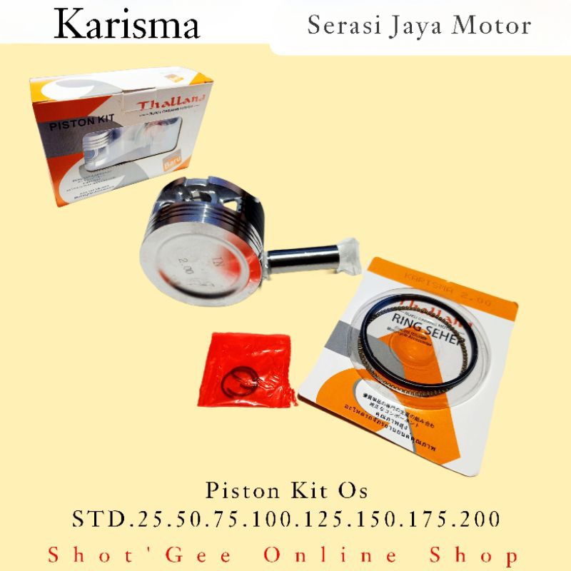 PISTON KIT SEHER KARISMA / SUPRA X 125 Karbu