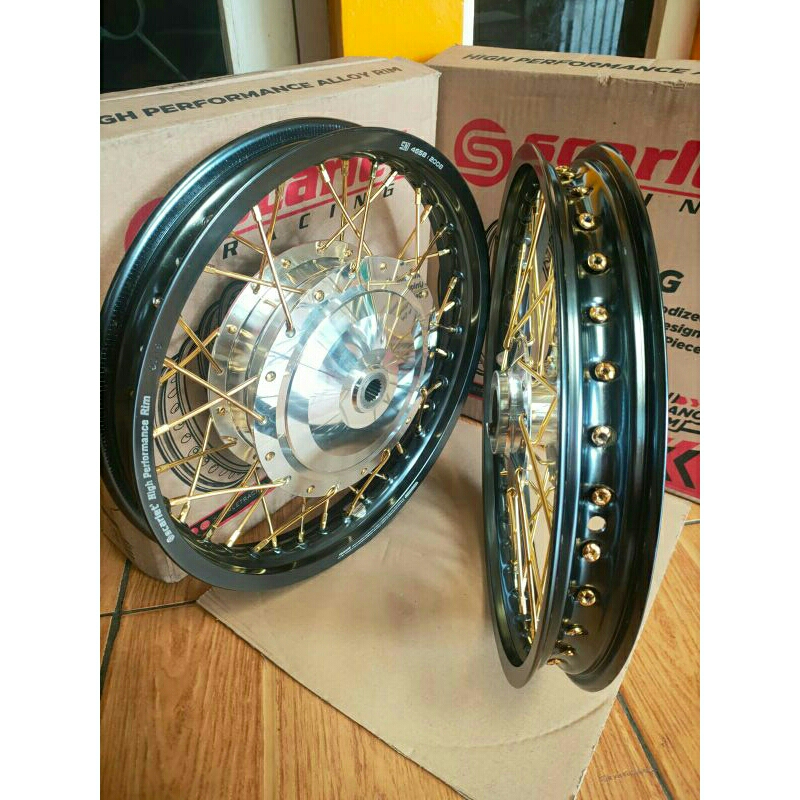 Paket Velg Scarlet Racing Ring14 Ukuran 140 - 160 -  Mio lama/smile - Mio j - Fino - Mio Soul - Pela