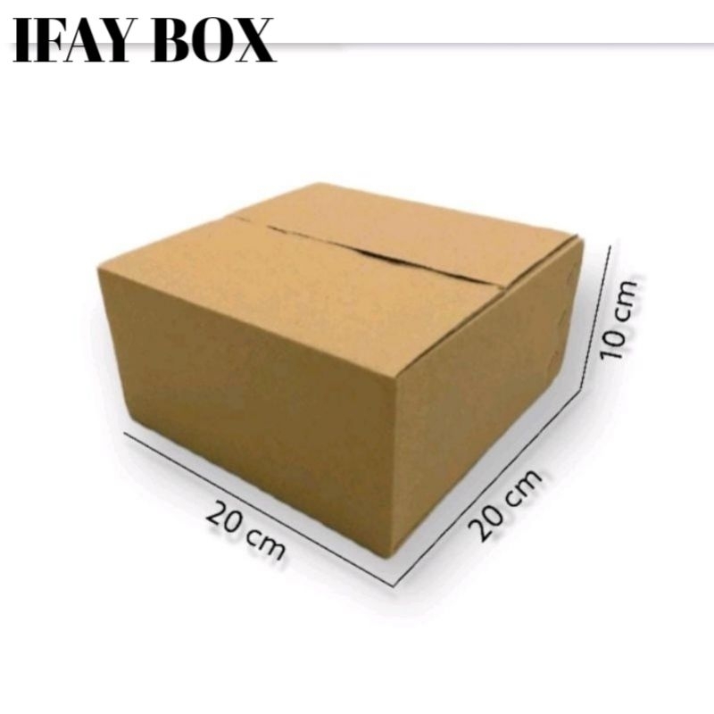 

Kardus box Ukuran 20x20x10 cm Single wall polos