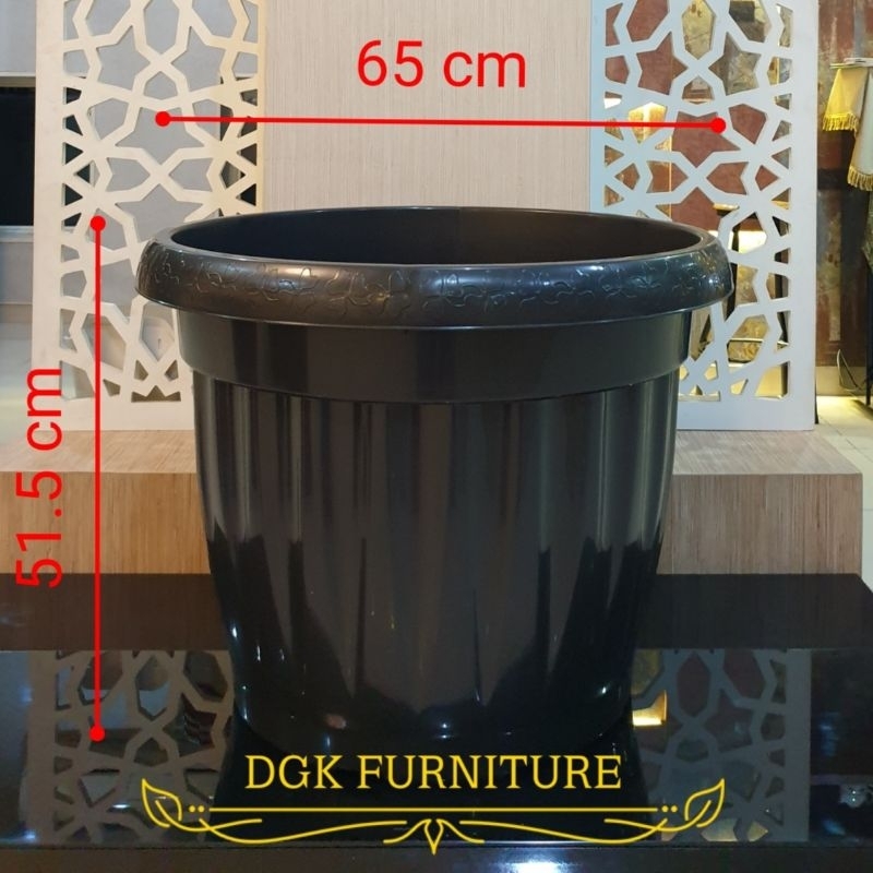 Pot Bunga Jumbo Besar Plastik Hitam Diameter 49 cm Diameter 54 cm Diameter 60 cm Diameter 65 cm