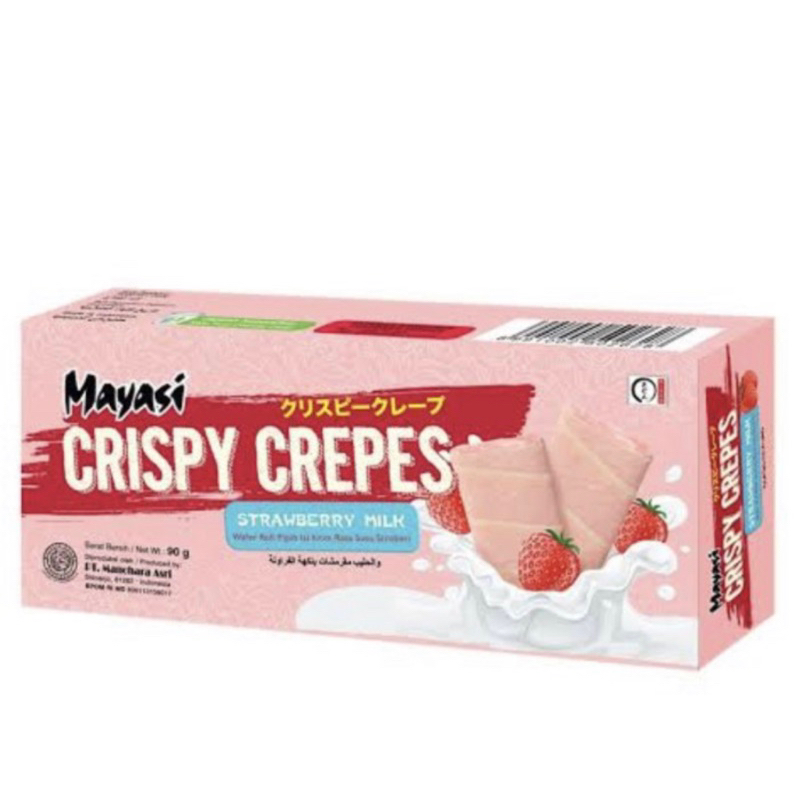 Mayasi Crispy Crepes Strawberry Milk