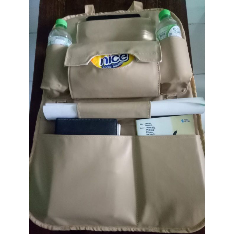 aksesoris jok mobil multifungsi kulit asli