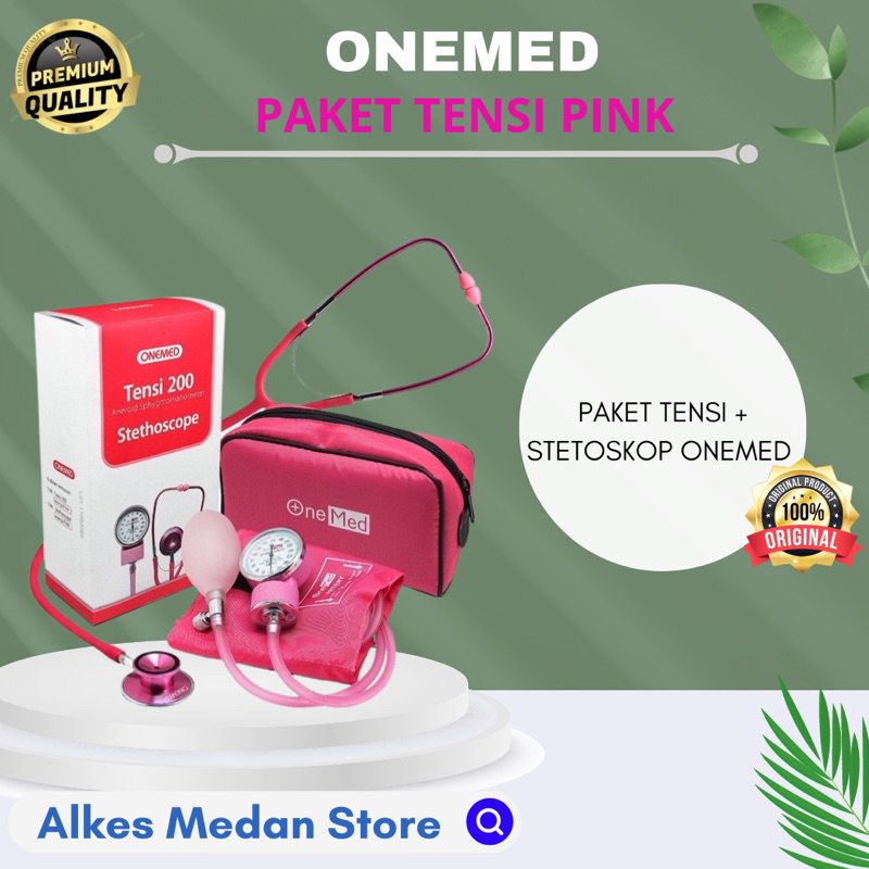 PAKET TENSIMETER STETOSKOP ONEMED / TENSIMETER ANEROID 200 ALKES MEDAN ALAT KESEHATAN  MEDAN
