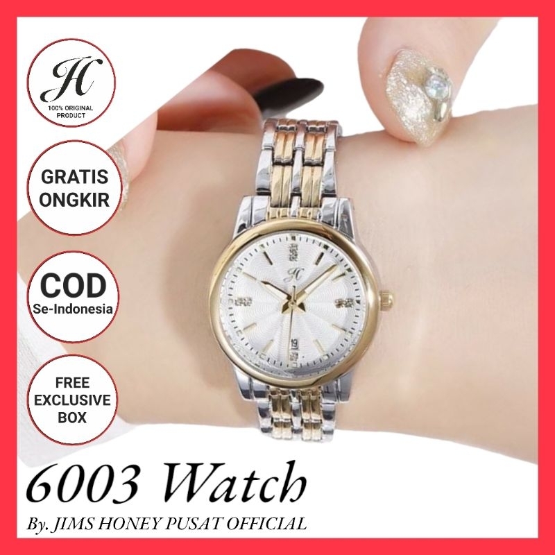 Jam Tangan Couple Pria Wanita Jimshoney 6003 Watch Glamour / Jam Murah Mewah